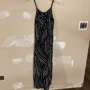 Black and white maxi dress